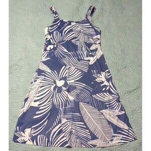 Columbia Women's PFG Freezer III Dress UPF 50 Sz S Blue Hibiscus Activewear